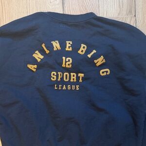 Anine Bing Black Sweatshirt with Gold Number